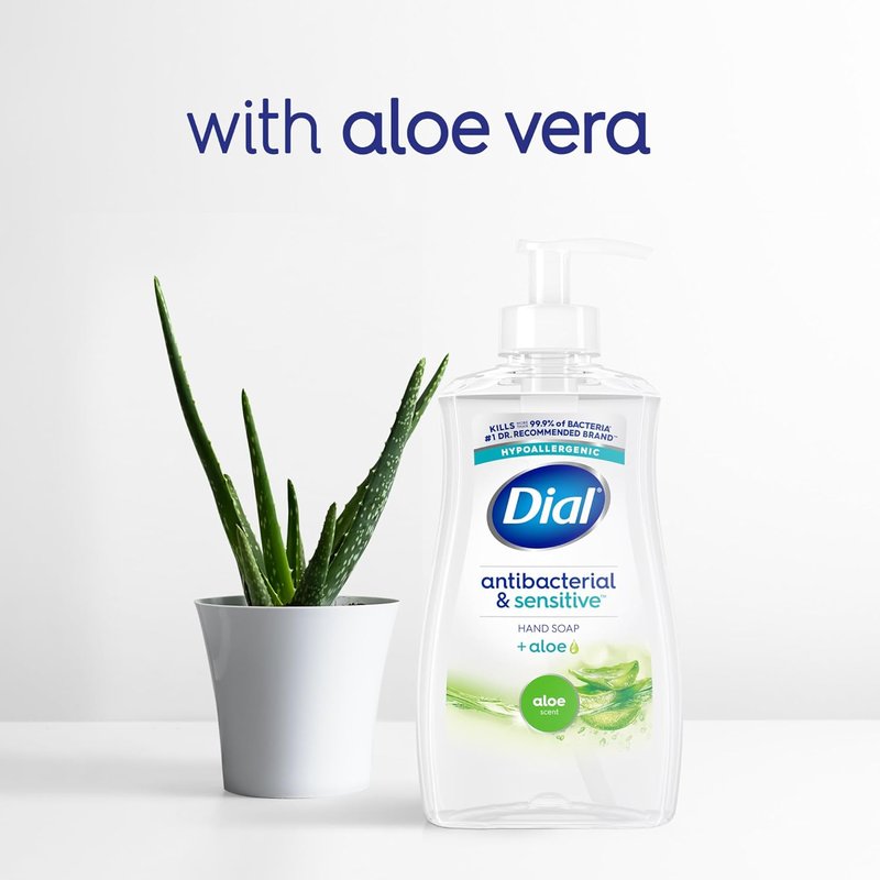 Dial Antibacterial Defense Liquid Hand Soap - Aloe Scent, Gentle Formula, 52 Fl Oz Refill (Pack of 3)