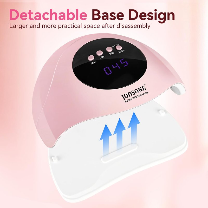 JODSONE U V LED Nail Lamp with Gloves Kit, Nail Dryer for Gel Nails Professional for Home and Salon