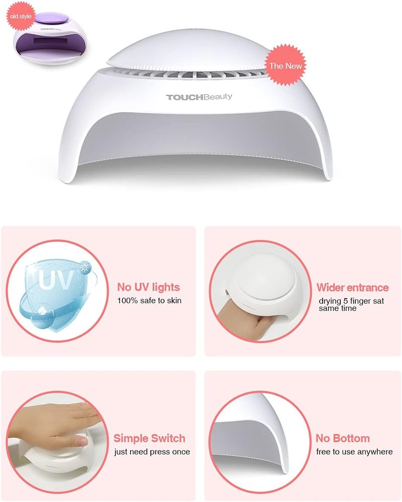 Portable Nail Dryer - TOUCHBeauty LED Lamp for Kids & Teens | Safe & Compact Design