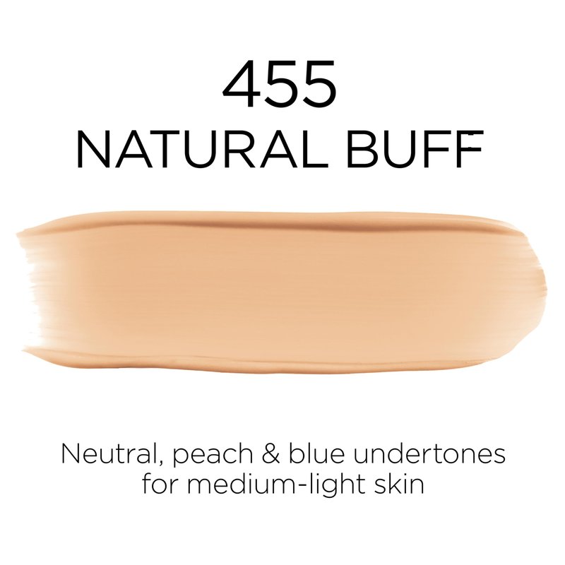L'Oreal Paris Makeup Infallible Up to 32 Hour Fresh Wear Lightweight Foundation, 455 Natural Buff, 1 Fl Oz, Packaging May Vary