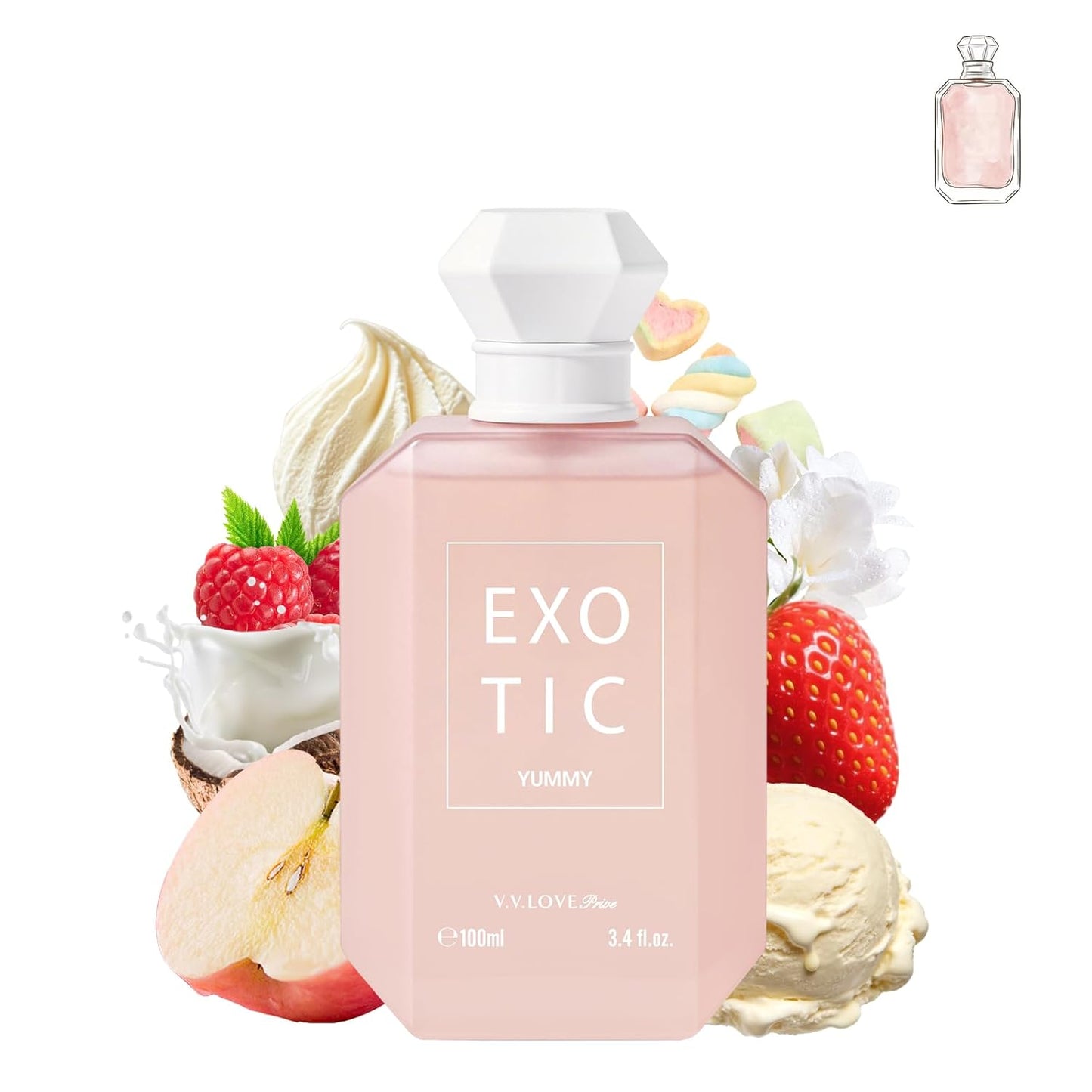 YUMMY Eau de Parfum - Sweet and Warm Marshmallow Scent with Vanilla and Sugary Notes Luxurious Perfume for Women 3.4 oz/100 ml