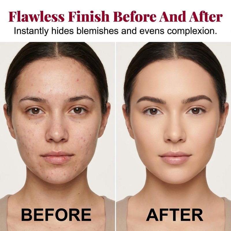 Korean Color Changing Foundation, 2026 New Skin Tone Adapting Liquid Foundation, Automatically Adjusts Makeup Application, Concealing Fine Lines And Wrinkles for All Skin Tones (1pcs)