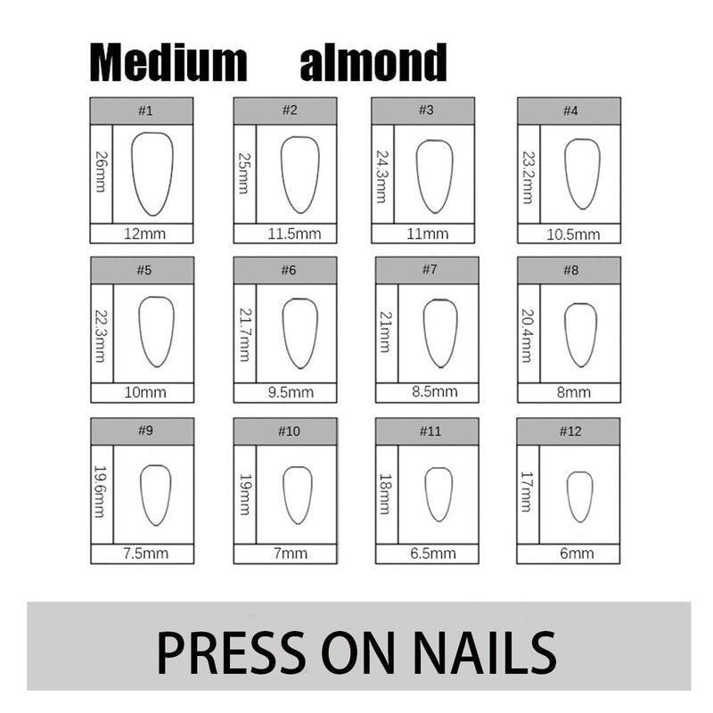 Dark Blue Press on Nails Medium Almond Fake Nails Glossy Glitter False Nails with Designs Gradient Acrylic Artificial Nail Full Cover Reusable Stick on Nails for Women Girls 24Pcs