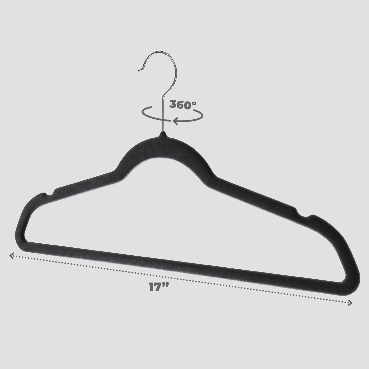 Home-it Premium Velvet Hangers 30 Pack - Black Suit Hangers Non Slip - Heavy duty Clothes Hangers for Closet, Jacket, Shirt, Pants and Suit, Hook Swivel 360 - Ultra Thin