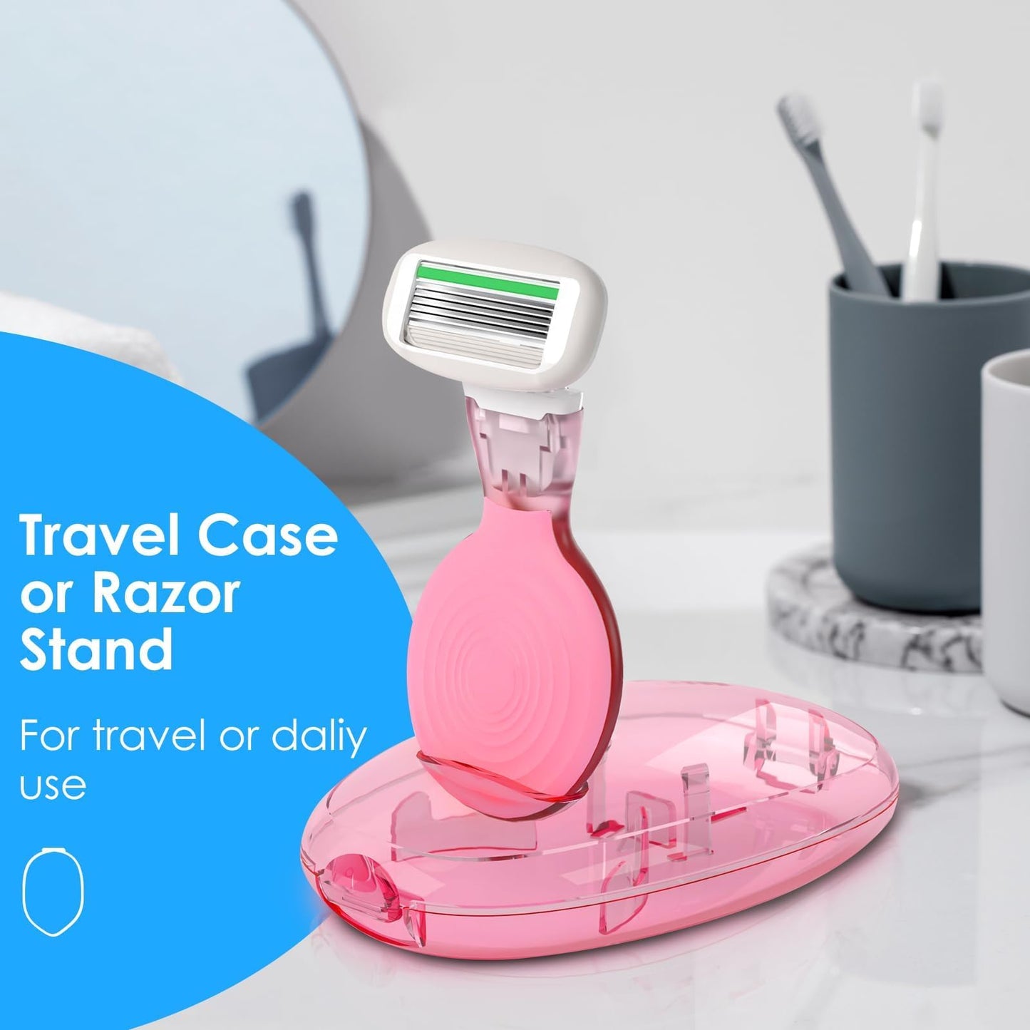 THURLADY Travel Razors for Women, Travel Essentials Razor Kit, TSA Friendly