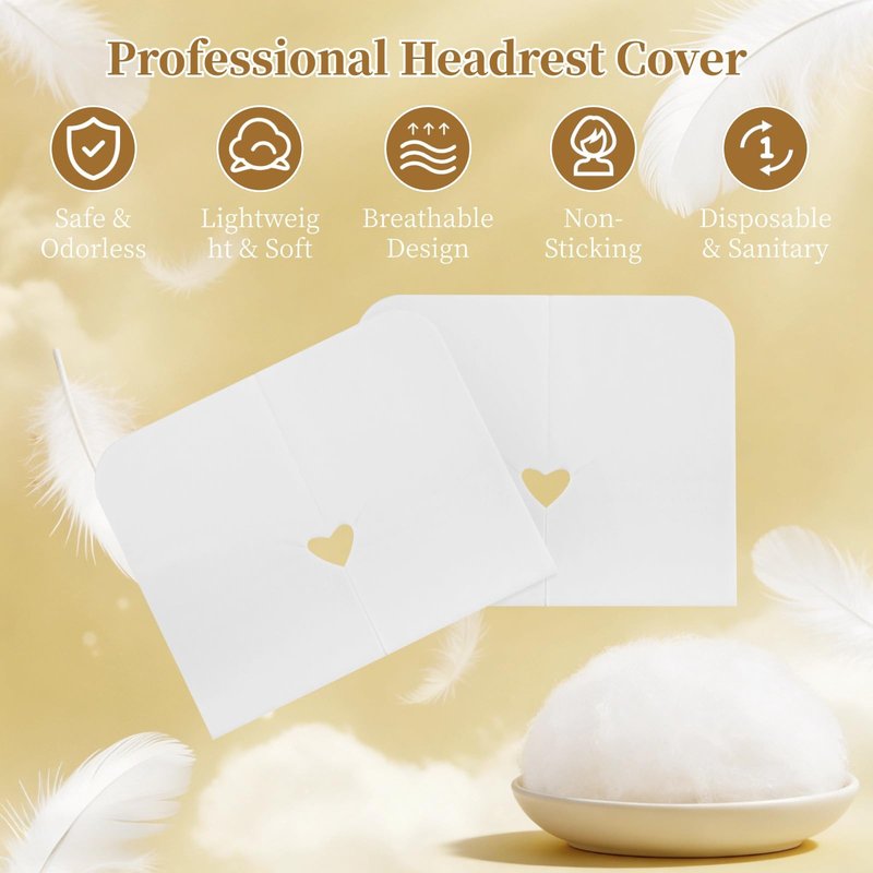 DIMEGON 200PCS Disposable Face Cradle Covers, Disposable Massage Headrest Cover, Single Use Massage Bed Headrest Cushion Cover, Professional Massage Chair Face Cover for Skincare Beauty Salons