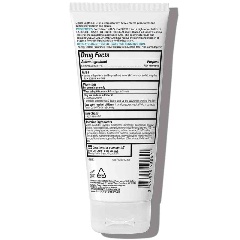 La Roche-Posay Eczema Cream - Soothing Relief for Sensitive Skin | Moisturizer with Colloidal Oatmeal