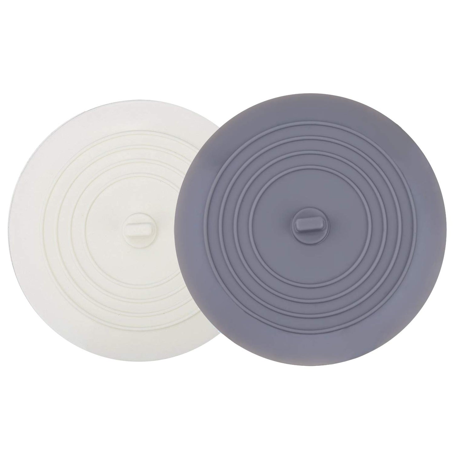 V-TOP Tub Stopper 2 Pack, 6 inches Large Silicone Drain Plug Hair Stopper Flat Suction Cover for Kitchen Gadgets Bathroom Accessories and Laundry