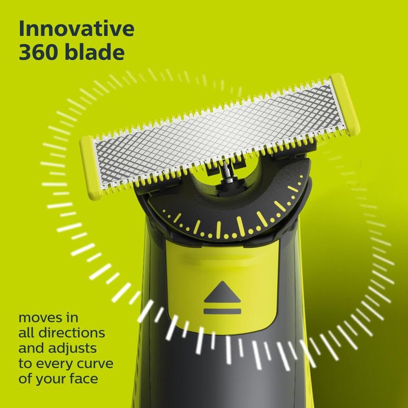 Philips Norelco OneBlade Replacement Blade Kit - Durable Stainless Steel for Face & Body Trimming | QP614/80