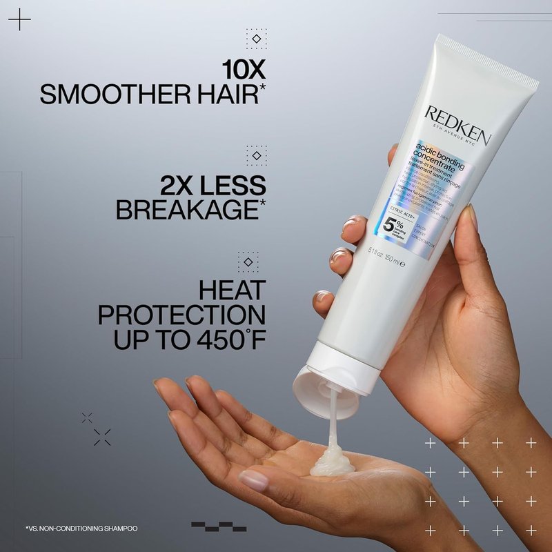 Redken Acidic Bonding Concentrate Shampoo, Conditioner & Treatment Set For Damaged and All Hair Types - Repair and Strengthen Weak Hair Bonds With Citric Acid