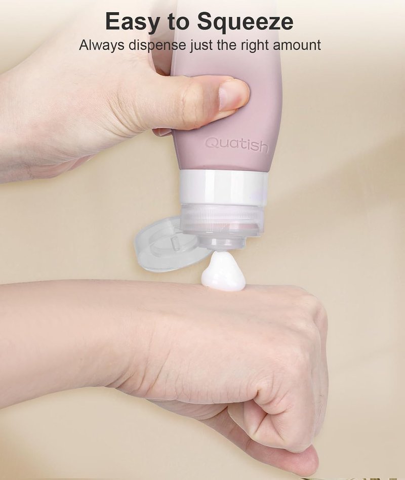 Quatish Travel Bottles - 20 Pack TSA Approved Leak Proof Silicone Toiletry Containers | Morandi Colors