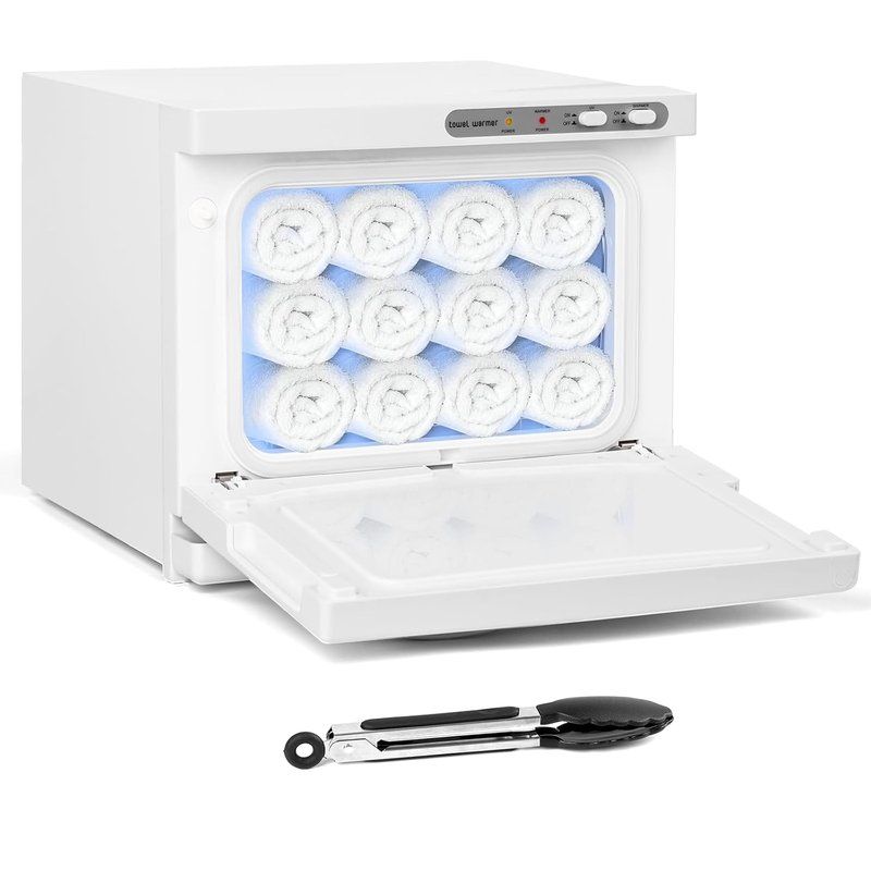 Hot Towel Cabinet, Yofuly 8L White Towel Heater with Clip, Professional Small Towel Warmer Machine for Facials SPA Nail Salon Barber Esthetician