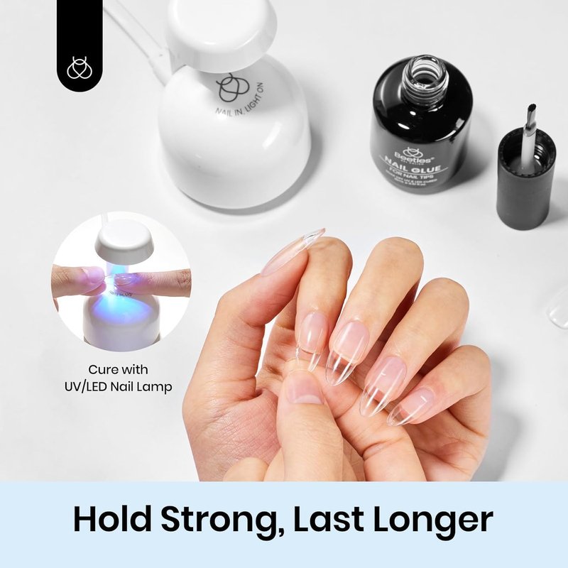 Beetles Top Coat Base Gel & Nail Glue Set-3Pcs No Wipe Top Coat Gel Nail Polish & Base Coat with 9 In 1 Nail Glue Shine Effect Long Lasting Soak Off Uv Light Lamp Diy Nail Gifts for Women & Girls