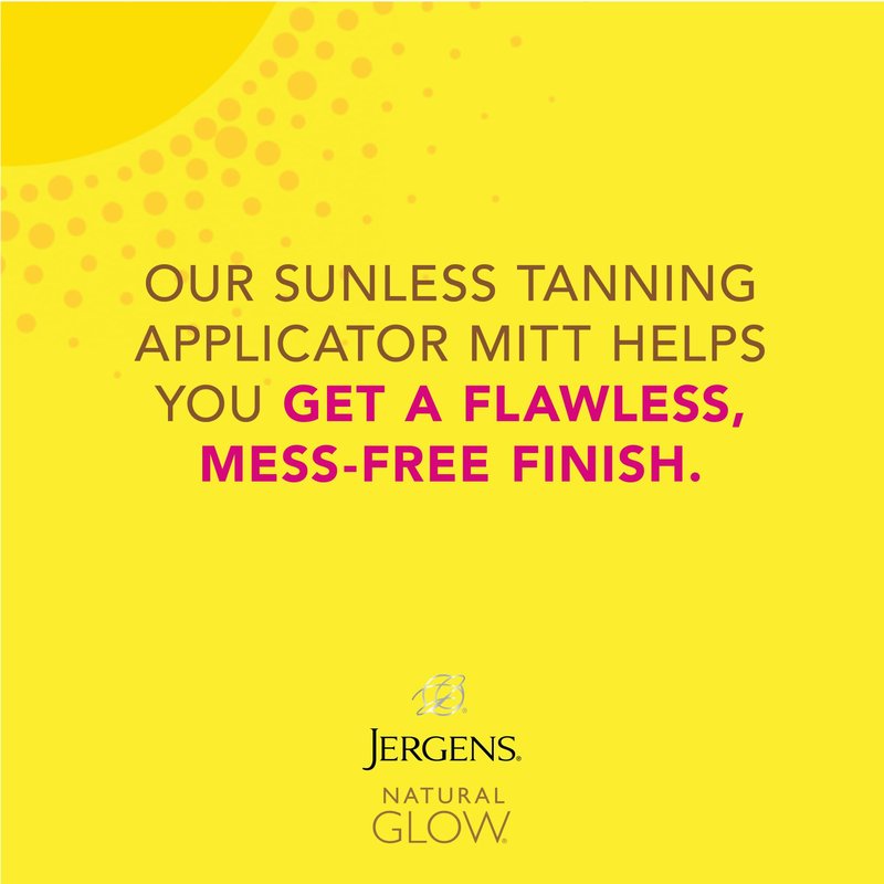 Jergens Natural Glow Body Applicator Mitt, Flawless, Streak-free Tanning Blender Glove, Reusable Tanning Mitt Protects Hands