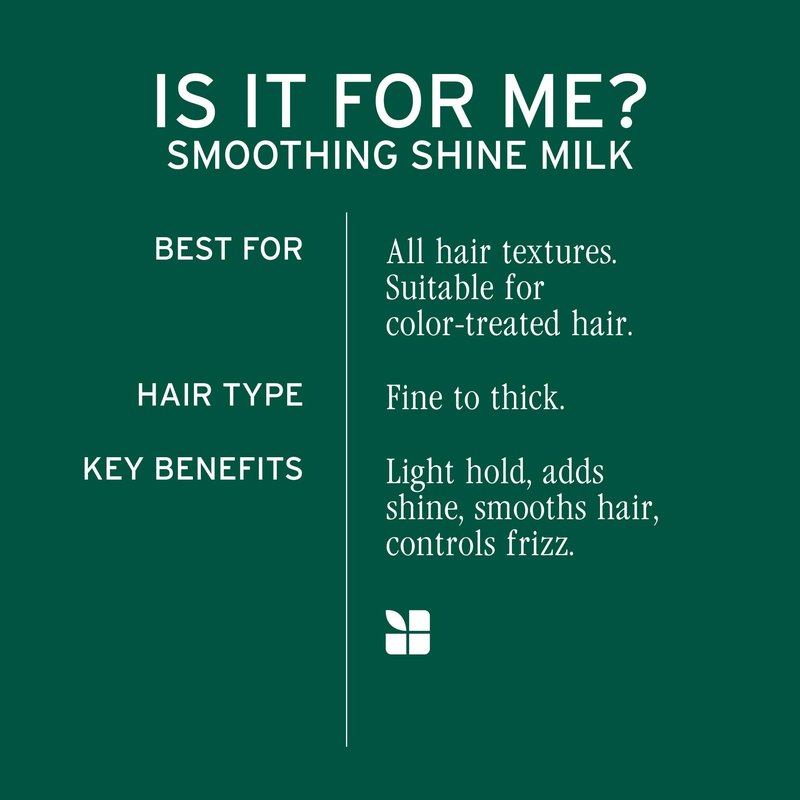 Biolage Smooth Shine Milk - Smoothing Leave-In Spray, Adds Shine, Reduces Frizz, Lightweight Hold, Styling Primer, Vegan & Paraben-Free