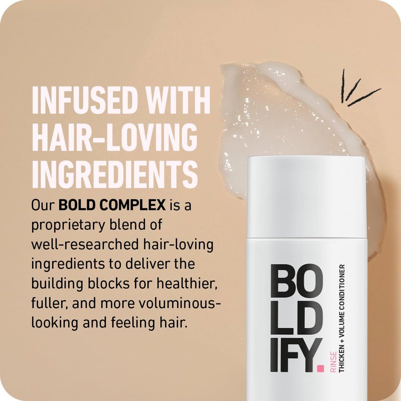 Boldify Thicken Volume Conditioner - Ultimate Biotin Formula for Hair Thickening & Nourishment | Ideal for Fine or Oily Hair
