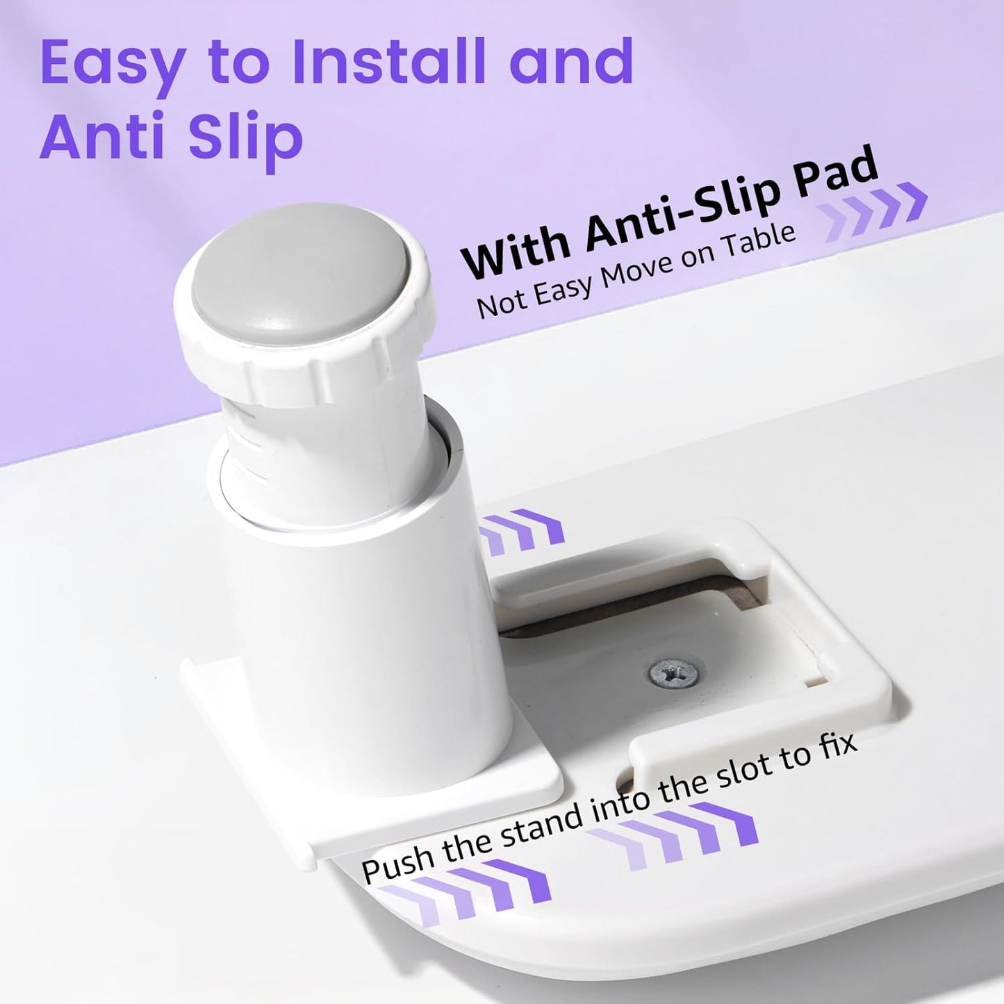 Skiennix U-Shaped Nail Arm Rest - Adjustable Height Microfiber PU Leather Pillow for Acrylic Nails | White