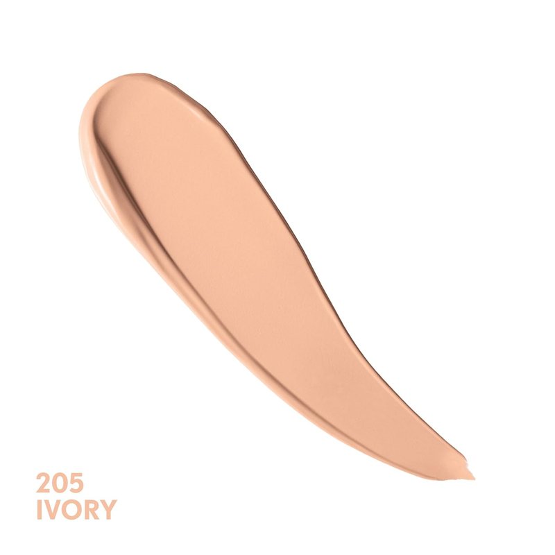 COVERGIRL Simply Ageless 3-in-1 Liquid Foundation - Matte Finish, Hyaluronic & Vitamin C, 205 Ivory, 1 Count