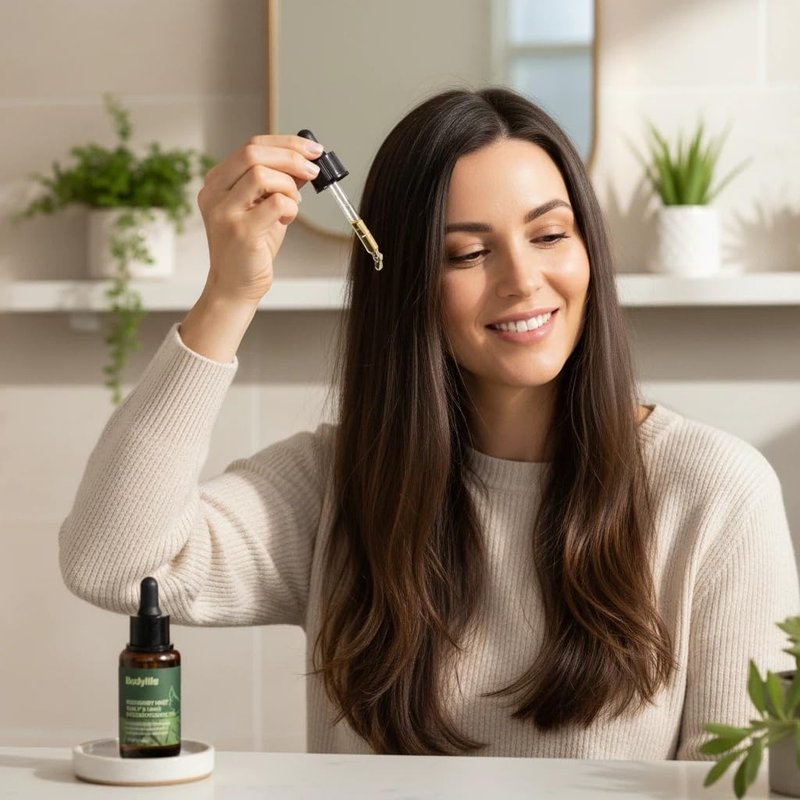 Rosemary Mint Hair Strengthening Oil - Nourishing Essential Oils for Thicker, Healthier Hair | 1.11oz