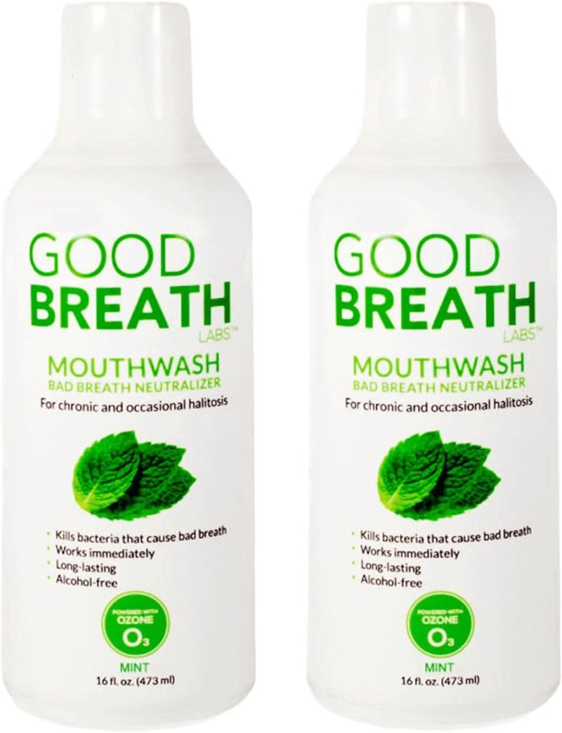 Goodbreath Mouthwash - Mint Oral Rinse for Chronic Halitosis - Ozone Technology Treatment | Alcohol-Free | 2 Pack