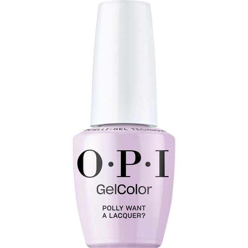 OPI GelColor Polly Want a Lacquer? | Opaque Light Purple Crème LED Cure Gel Nail Polish | Salon-Quality Shine, Long-Lasting Wear | Vegan & HEMA Free | 0.5 Fl Oz