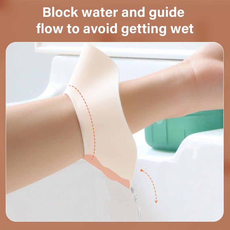 FeiYeup 1pair Silicone Wristband Waterproofed Face Wash Wristbands Skincare Wrist Guards for Make up Shower Wrist Guards