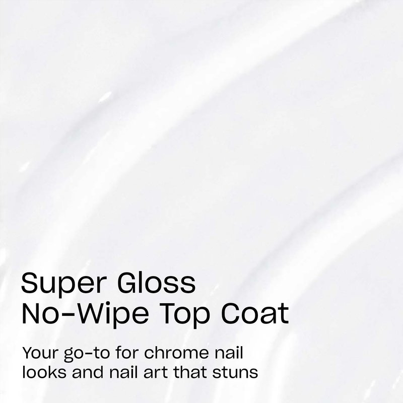 OPI GelColor Super Gloss No Wipe Top Coat | LED Cure Gel Nail Polish with High Shine Finish | For Nail Art & Chrome Powder Looks | Protects Color & Prevents Chipping | 0.5 Fl Oz
