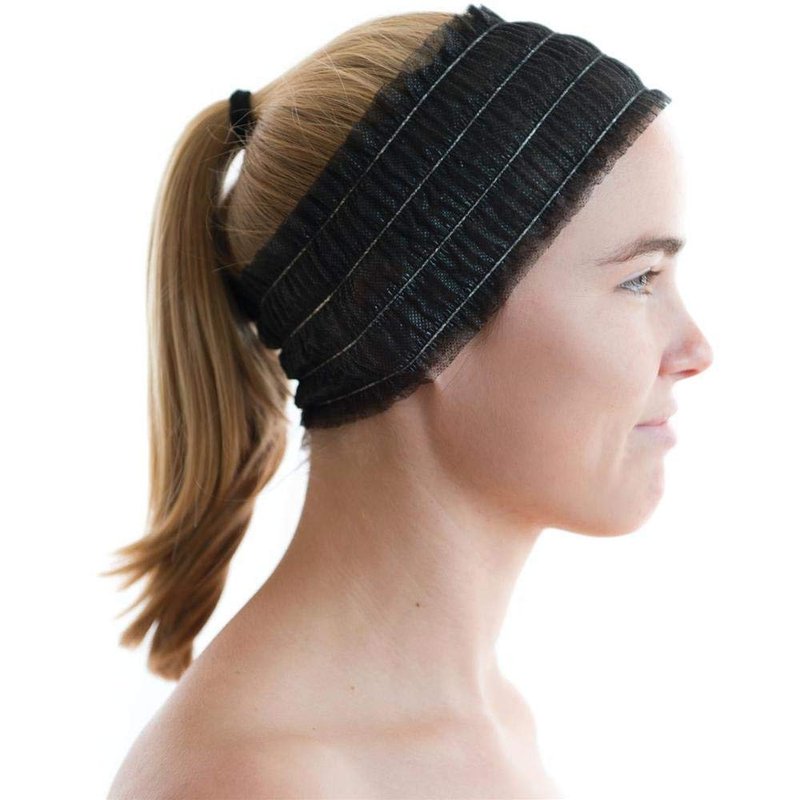 LIFESOFT 100 Count Disposable Facial Spa Headbands Individual Wrapped