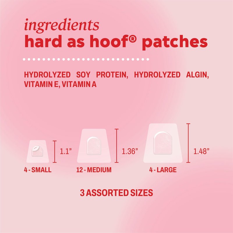 Onyx Professional Hard as Hoof Nail Repair Patches - Nail and Cuticle Strengthening Treatment, Nail Strengthener and Growth, Nail Care, 20 Count