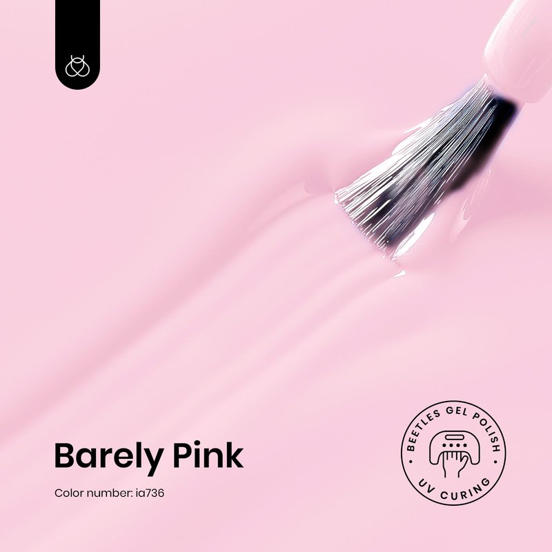 Beetles Pink Gel Polish - Barely Pink 15ML/0.51Fl Oz, Light Pink Gel Nail Polish, Soak Off UV LED Lamp Nail Art, Long-Lasting Manicure Salon DIY Home Bright Summer Nails