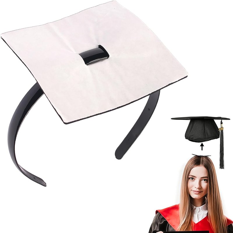 Graduation Cap Headband - Square Design Pattern | Firm Anti-Fall Hairband for Students & Women