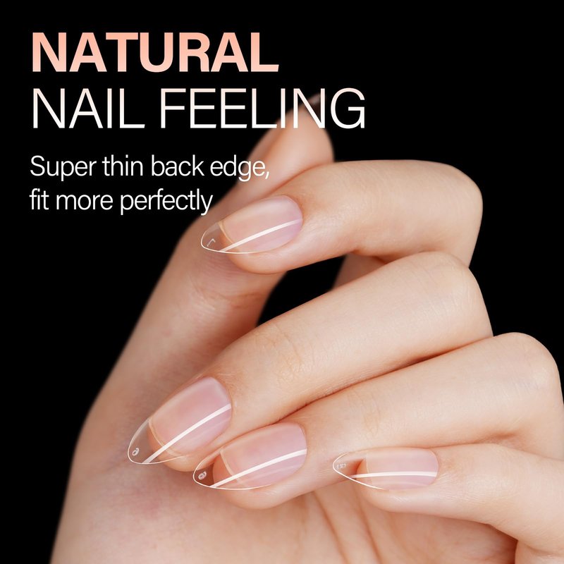 AILLSA Short Stiletto Nail Tips 504PCS Clear Full Cover Soft Nail Tips Gel Fake Nails Tips Preshaped Press on False Gelly Tips for Nail Extension DIY Home Salon Gift, 10 Sizes