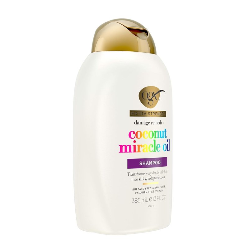 OGX Extra Strength Shampoo - Damage Remedy + Coconut Miracle Oil for Dry, Frizzy Hair | 13 Fl Oz
