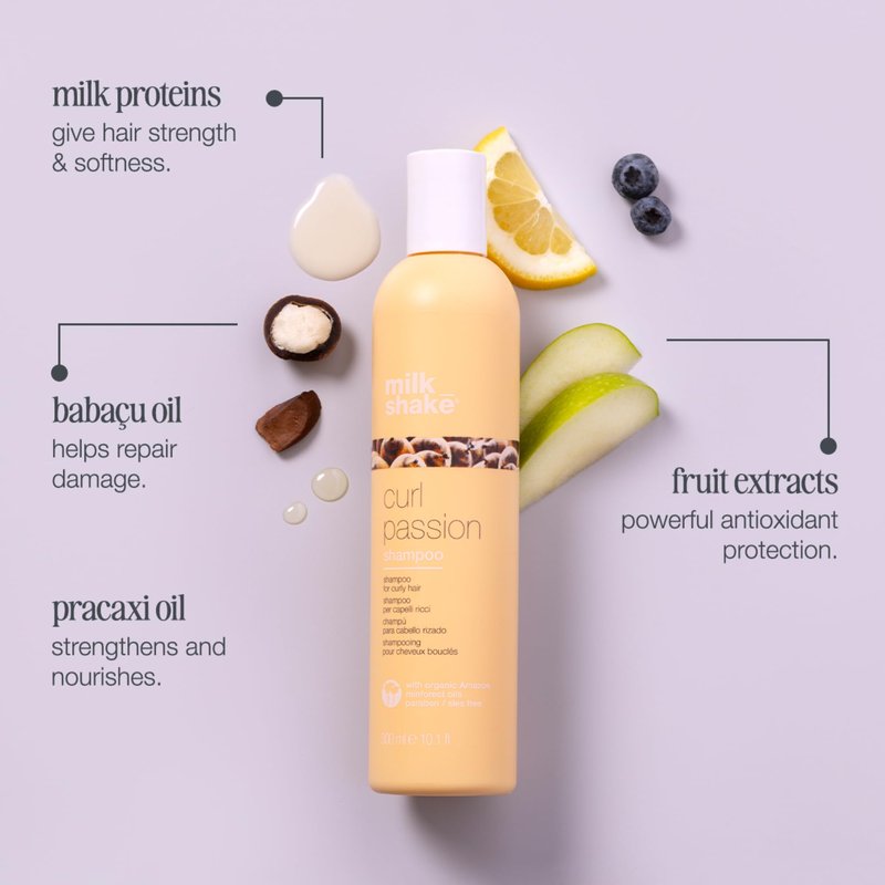 milk_shake Curl Passion Curly Hair Shampoo - SLES Free Shampoo for Curly Hair 10.1 oz