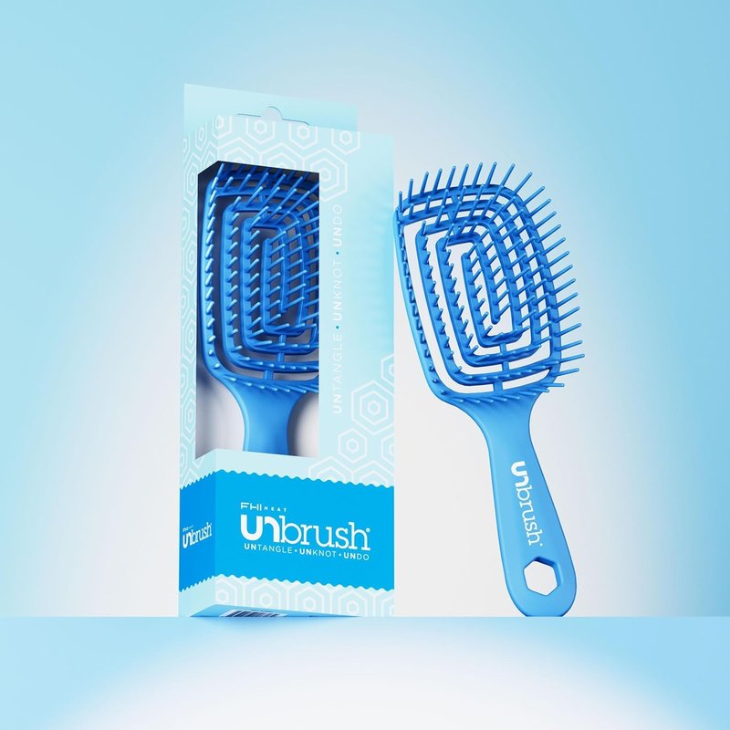 FHI Heat Detangling Brush - Ultra-Flexible Pain-Free Hair Tool with DuoFlex Anti-Static Bristles | Perfect for Tangles & Scalp Massage