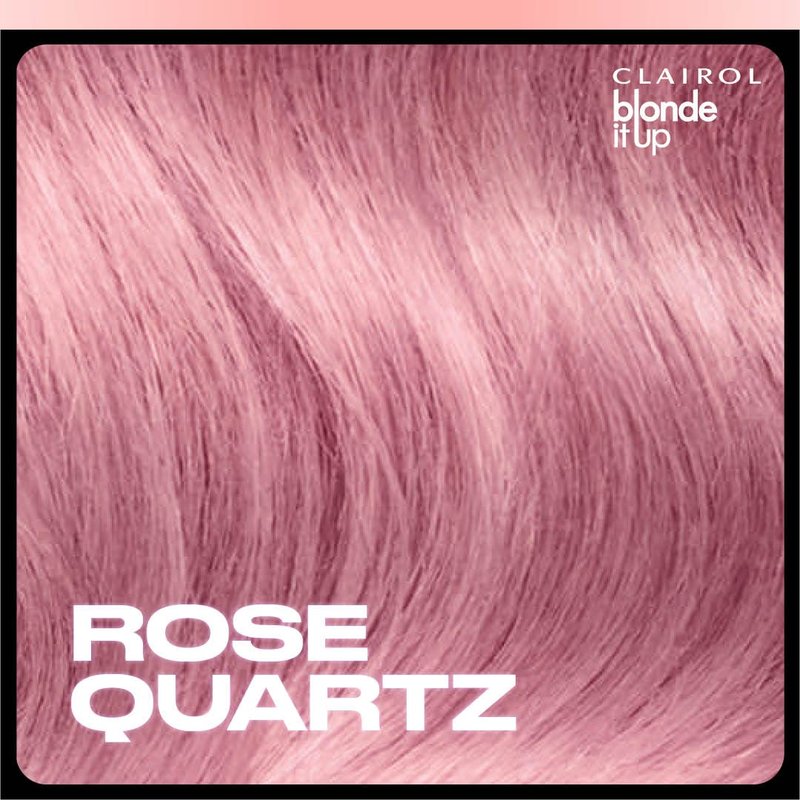 Clairol Blonde It Up Crystal Glow Toners Demi-Permanent Hair Dye, Rose Quartz Hair Color | Ammonia Free | Add Pearlescent Tones to Pre-Lightened Shades | Neutralizes Warmth | Pack of 1