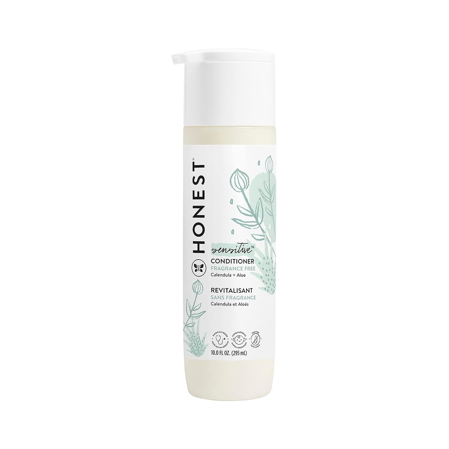 The Honest Company Silicone-Free Conditioner - Gentle & Hypoallergenic | Fragrance-Free, 10 fl oz