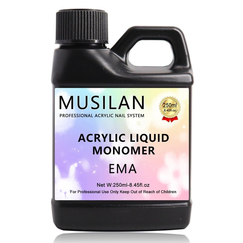 MUSILAN Monomer Acrylic Nail Liquid - 8.45oz Non-Yellowing MMA-Free Formula for DIY Nail Extensions | Professional Quality