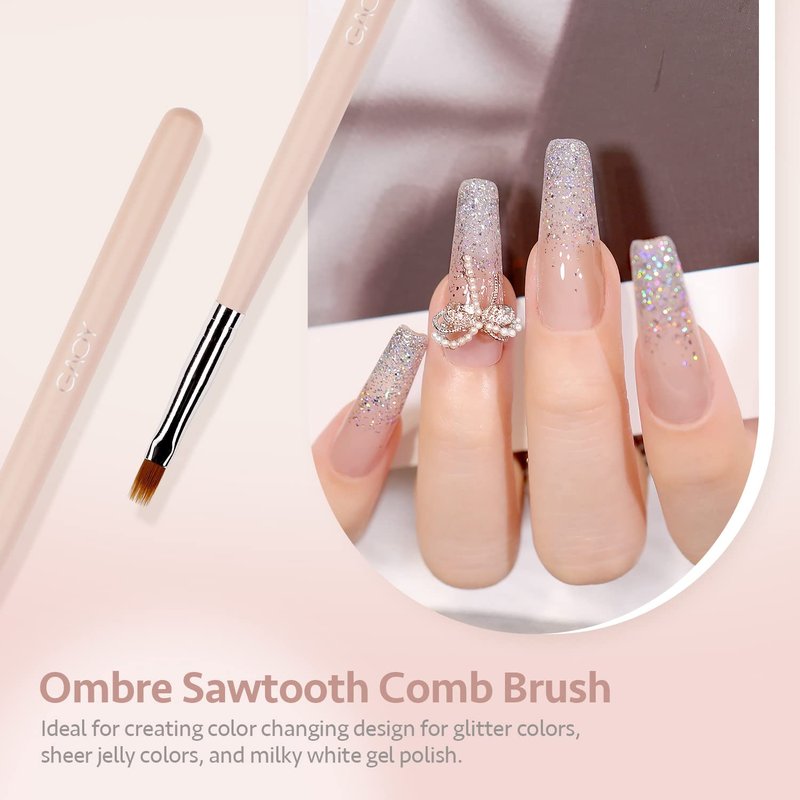 Nail Art Brushes Set - 8 Pcs Detail Painting Tools for French Liner & Dotting | Nail Design Essentials