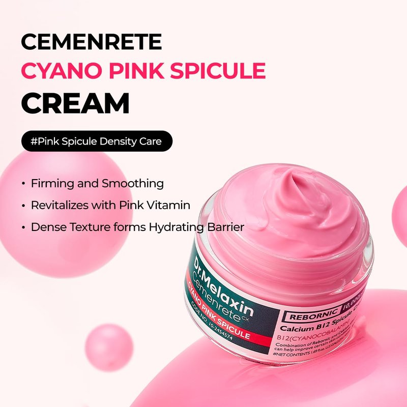 Dr. Melaxin Cyano Pink Spicule Cream - Dark Circle & Fine Line Treatment with Calcium & Vitamin B12 | 1.69 fl. oz.