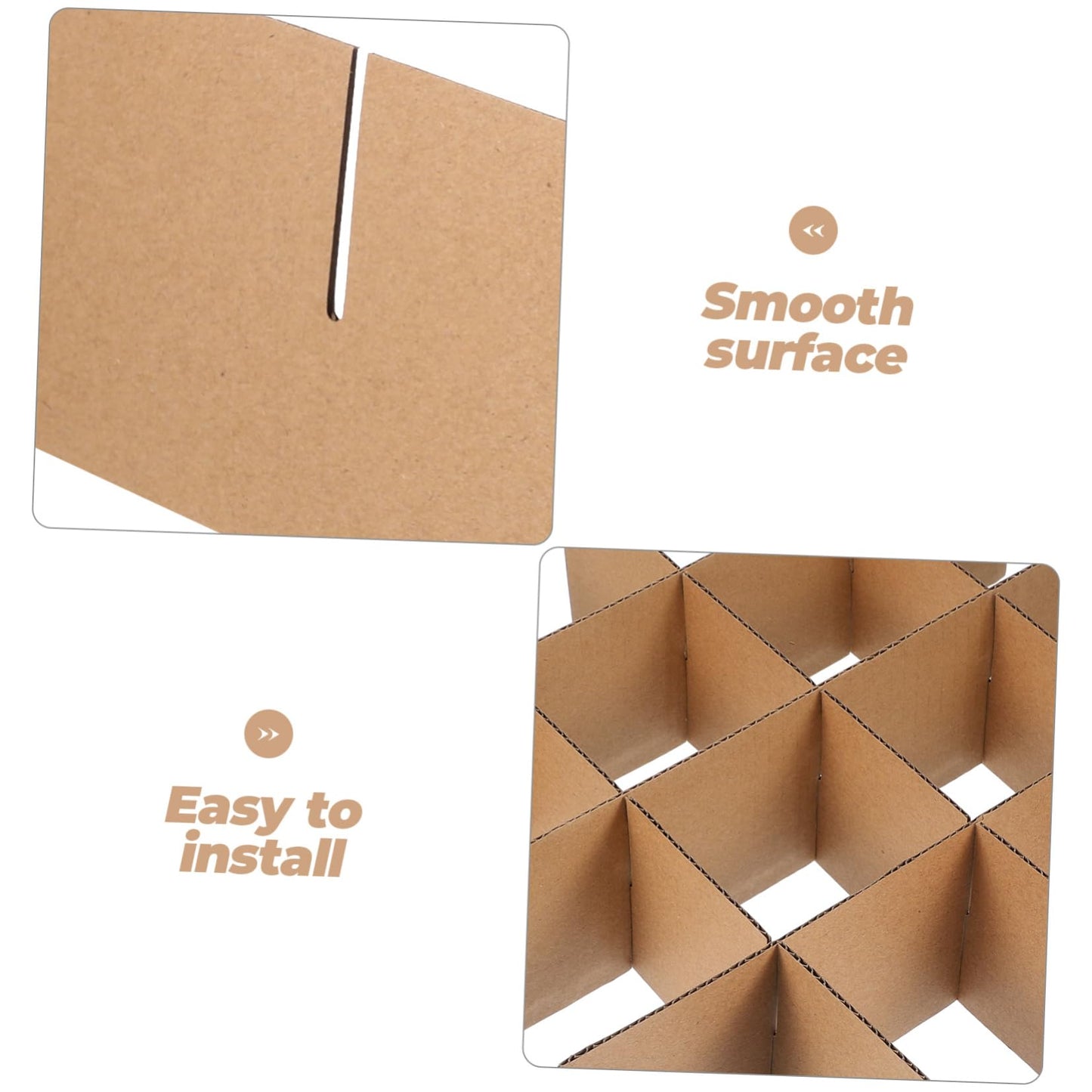 GLEAVI 5 Sets Cardboard Moving Box Dividers, Glassware Dish Packing Inserts, Protective Paper Dividers for Cardboard Boxes, Suitable for Glass Cups, Plates, and Wine Glasses during Transportation