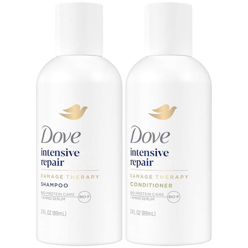 Dove Travel Essentials Shampoo & Conditioner Set - Nutritive Solutions Intensive Repair for Damaged Hair, 3 Oz Each