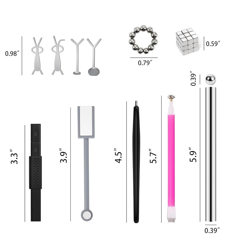 Skiennix Cat Eye Magnet Set - 12 PCS Nail Art Tools for Stunning Gel Polish Effects
