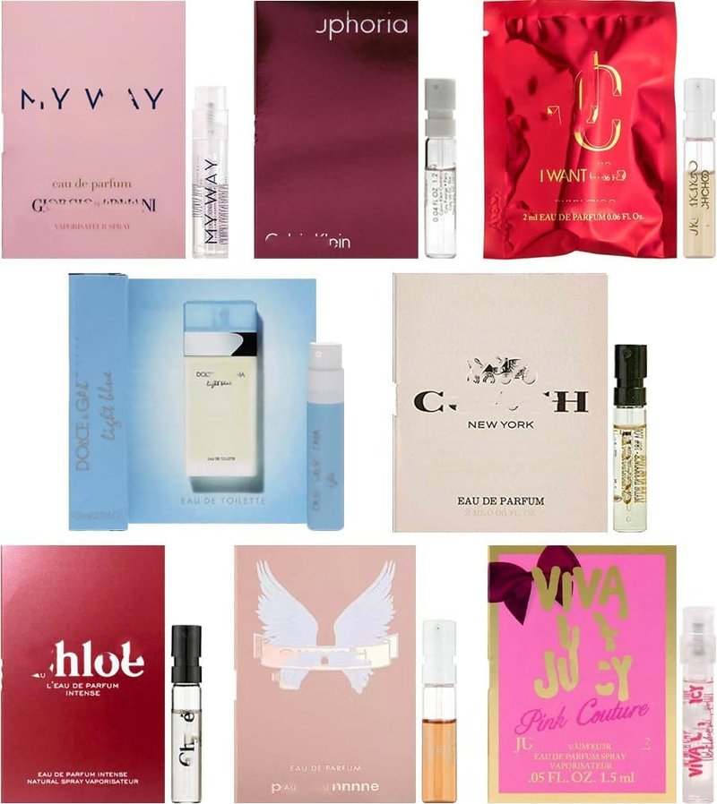 JRoBeauty Perfume High End Designer Fragrance Sampler Set for Women - (Pack of 8 Sample Vials)