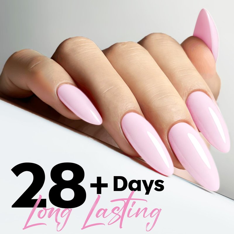 Light Pink Gel Nail Polish - Modelones Petal Milky Pink Soak Off Gel for Spring Nail Art | 15 ML
