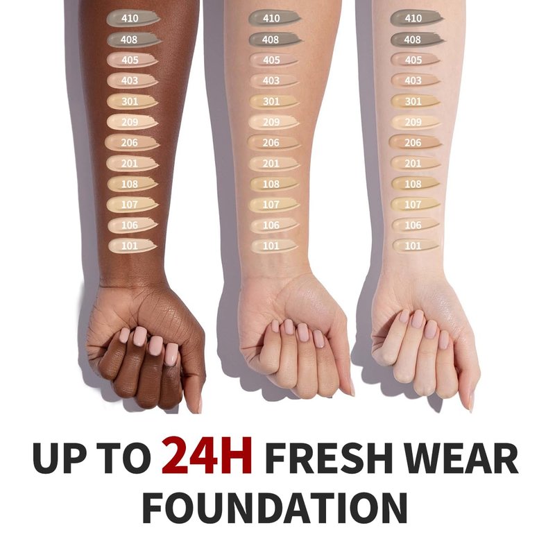 Skiennix 6-in-1 Makeup Foundation - Matte + Poreless Liquid with 1% Hyaluronic Acid | Glowing Finish, 301 Medium
