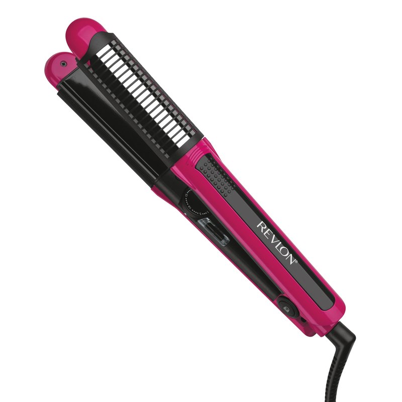 REVLON Perfect Match Flat Iron, 2 in 1 Styling Tool for Straightening and Curling, 1 Inch Ceramic Plates, Triple Oil Infused, Adjustable Heat Settings, Dual Voltage