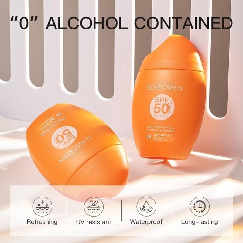 Broad Spectrum SPF 50 Sunscreen For Women, Weightless Travel Sunscreen Cream For All Skin Types, Water Resistant Sunblock, Lightweight, Oil Free - 1.76 OZ