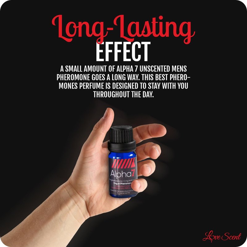 Alpha 7 Pheromone Cologne for Men - Unscented High Concentration Blend | Attract Women (10 ml)