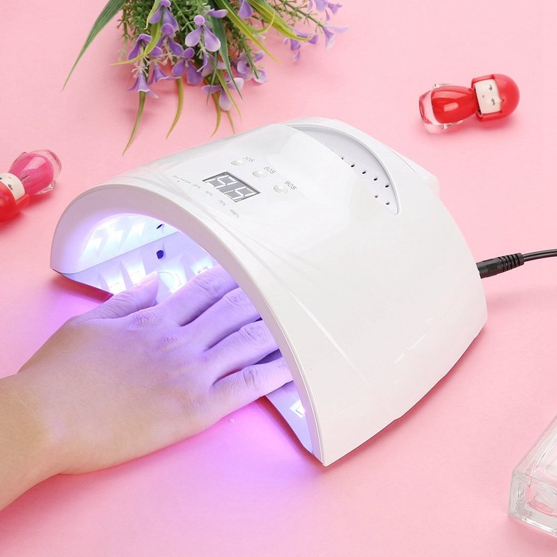Skiennix 48W Cordless Rechargeable Nail Lamp - LED UV Light Dryer with Smart Handle & Timer Settings